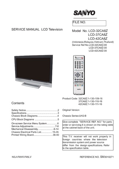 SANYO 32CA8Z LCD