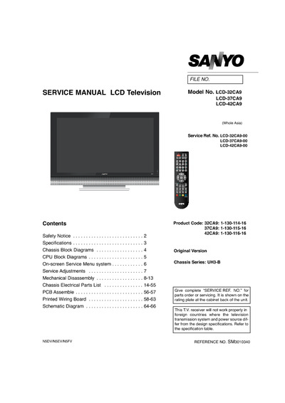 Sanyo 32CA9S LCD
