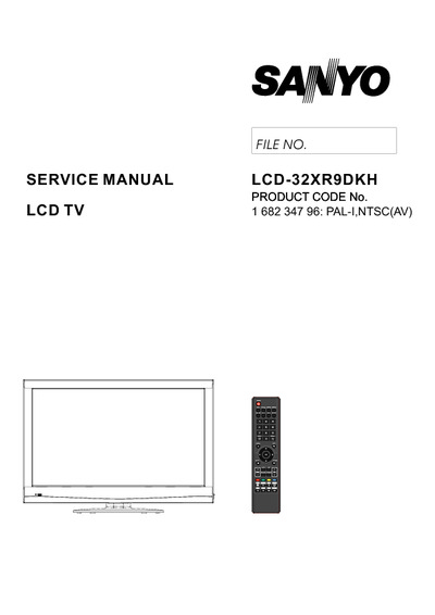 SANYO LCD 32XR9DKH Service Manual