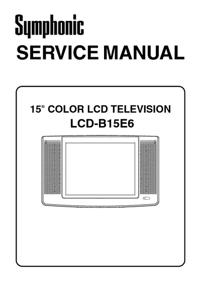 Symphonic Color TV LCD-B15E6
