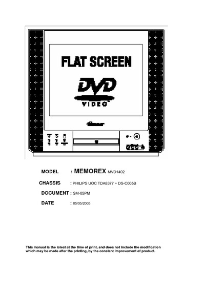Memorex MVD1402 TV + DVD