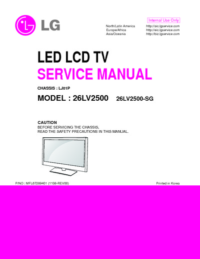 LG 26LV2500 LJ01P LCD