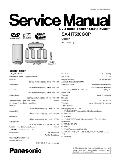 Panasonic SA-HT530GCP