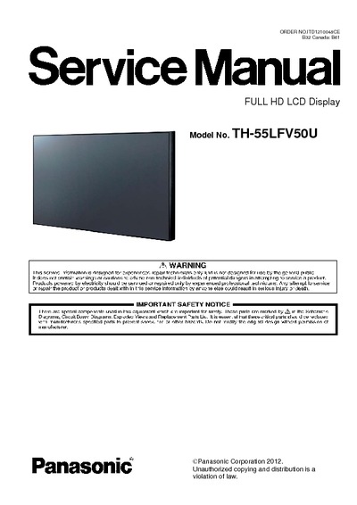 Panasonic TH-55LFV50U LCD