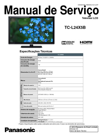 Panasonic TC-L24X5B LCD