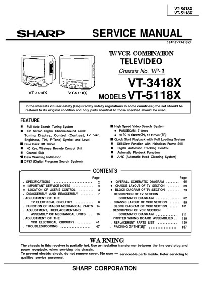Sharp VT-3418X, VT-5118X Ch: VP1