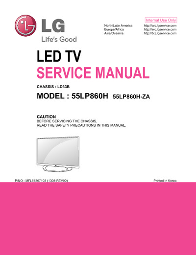 LG 55LP860H LD33B LED TV