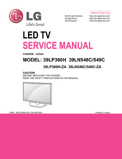 LG 39LP360H LD3AC LED TV
