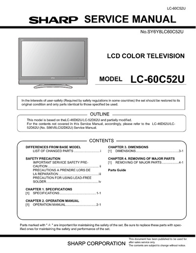 Sharp LC60C52U LCD