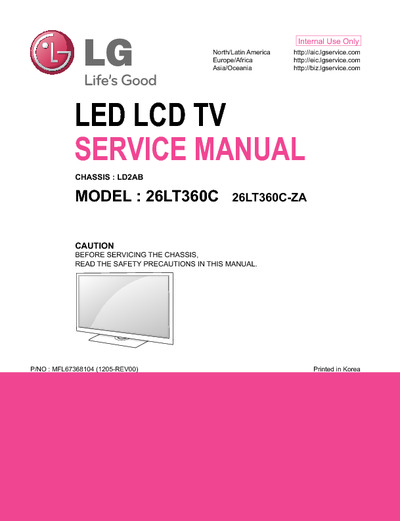 LG 26LT360C LD2AB LED LCD