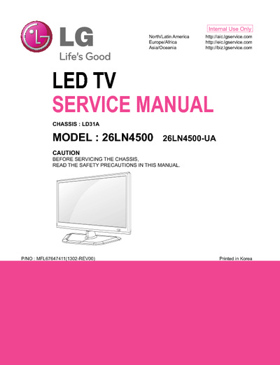 LG 26LN4500 LD31A LED TV