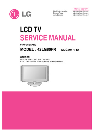 LG 42LG80FR LP81G LCD TV