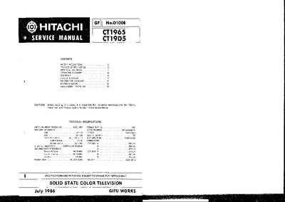 Hitachi CT1965