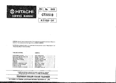 Hitachi CT2033B
