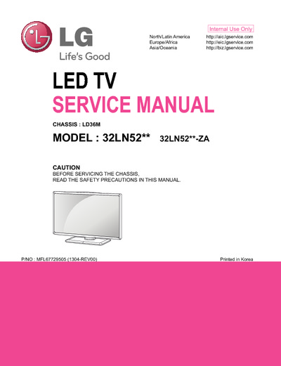 LG 32LN520B Ch LD36M LED TV