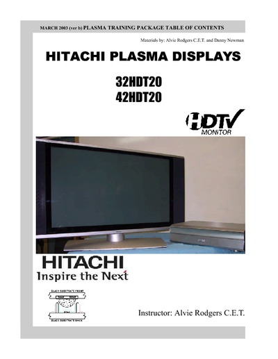 Hitachi 32HDT20 42HDT20 