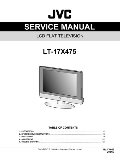 JVC LT-17X475 LCD TV