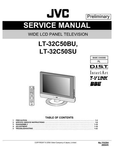 JVC FL LT-32C50BU LCD TV