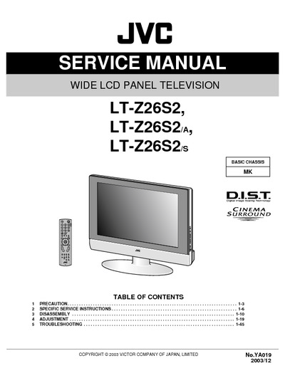 JVC MK LT-Z26S2 LCD TV