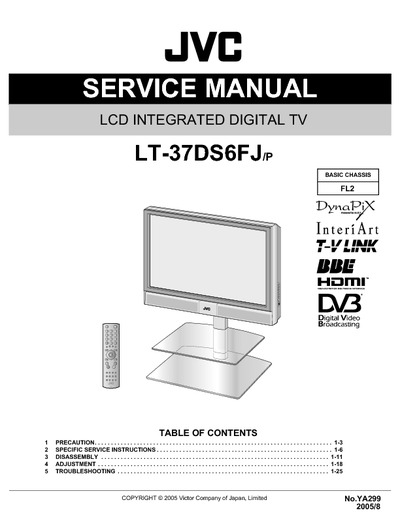 JVC FL2 LT-37DS6FJ LCD TV