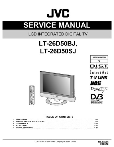 JVC FL LT-26D50BJ LCD TV