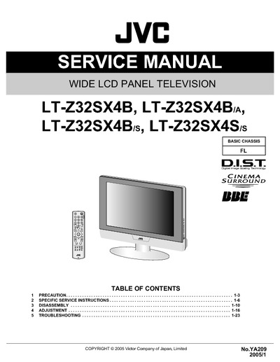 JVC FL LT-Z32SXB4 LCD TV