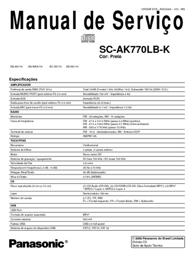 Panasonic SC-AK770LB-K