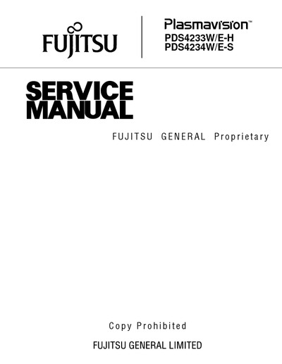 Fujitsu PDS4233W PDS4234W SM4233
