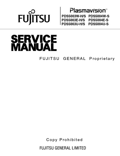 Fujitsu PDS5003W-HS PDS5003E-HS PDS5003U-HS PDS5004W-HS PDS5004E-HS PDS5004U-HS
