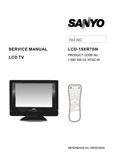 Sanyo LCD 19XR7SN