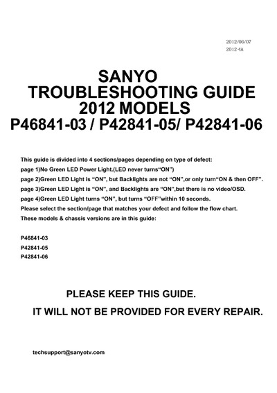 Sanyo DP42841 Ch P42841-05