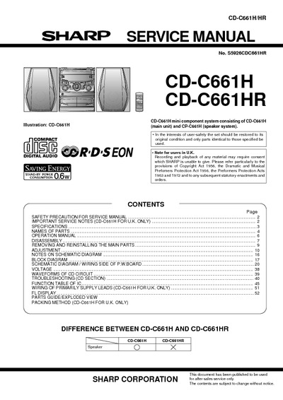 Sharp CD-C661H