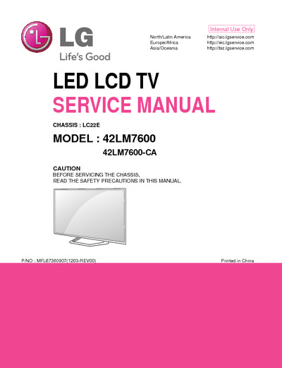 LG 42LM7600-CA Ch LC22E