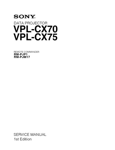 Sony VPL-CX70, VPL-CX75