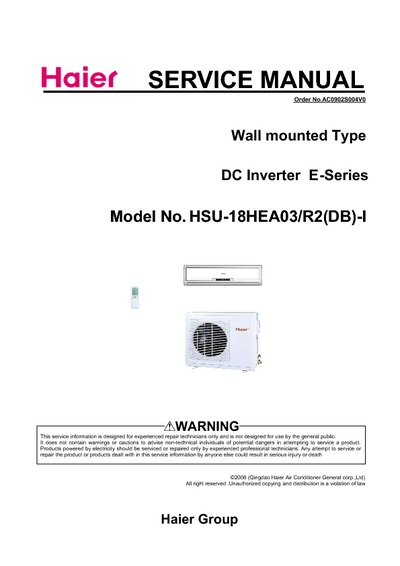 Haier HSU-18HEA03/R2(DB)-I Air Conditioning