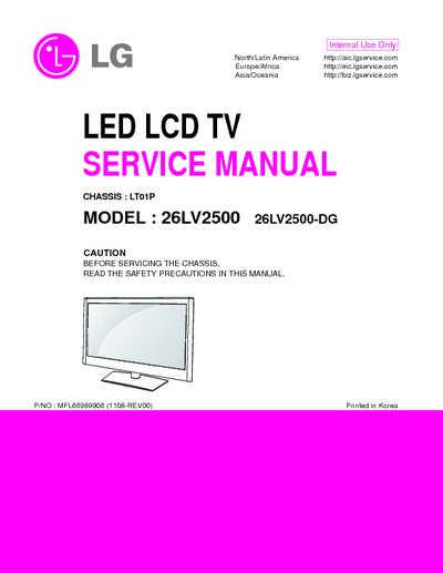 LG 26LV2500 LT01P LED LCD
