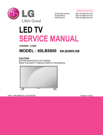 LG 60LB5800 LT46B LED LCD