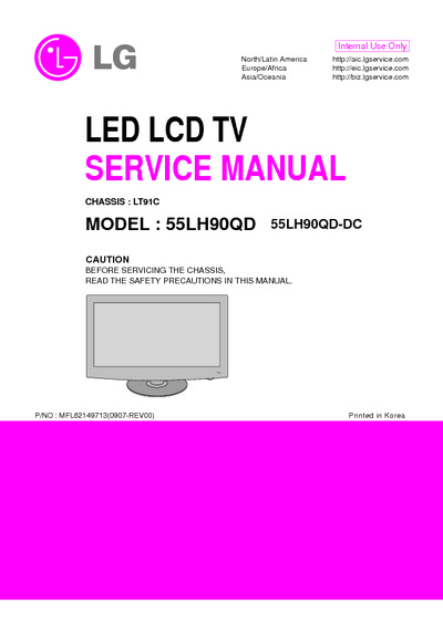LG 55LH90QD LT91C LED LCD