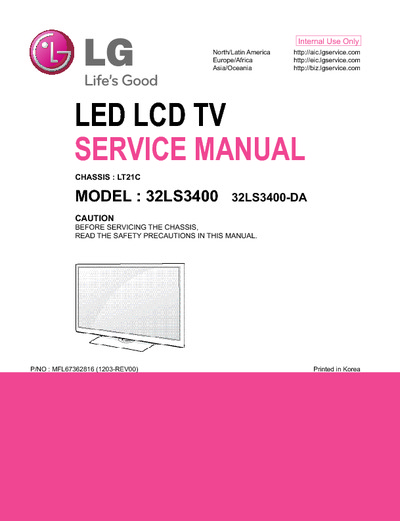 LG 32LS3400 LT21C LED LCD