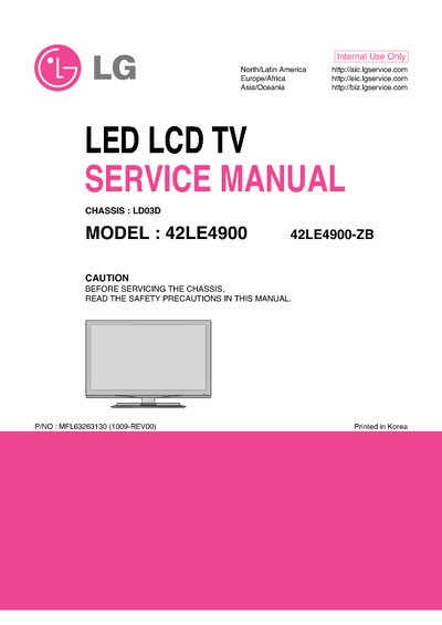 LG 42LE4900 Chassis LD03D LED