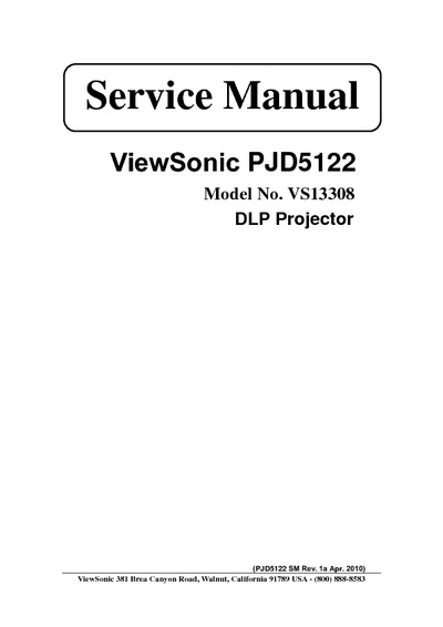 ViewSonic PJD5122 VS13308