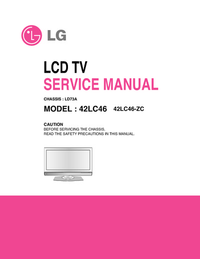 LG 42LC46 Chassis LD73A LCD