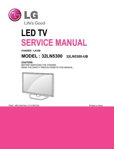 LG 32LN5300 Chassis LA32B LED TV