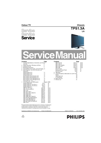 Philips TPS1.3A LA LCD