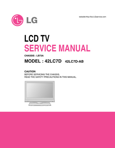 LG 42LC7D-AB Chassis LB73A LCD