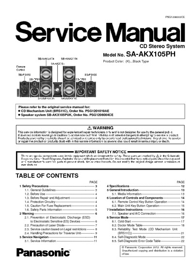 Panasonic SA-AKX105PH