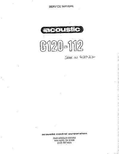 Acoustic G120-112