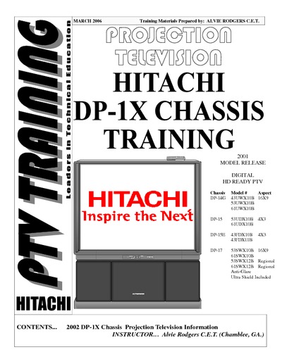 Hitachi DP1X Training Manual 
