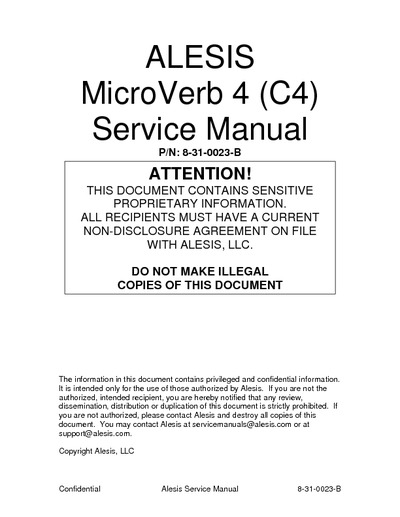 Alesis Microverb 4.1