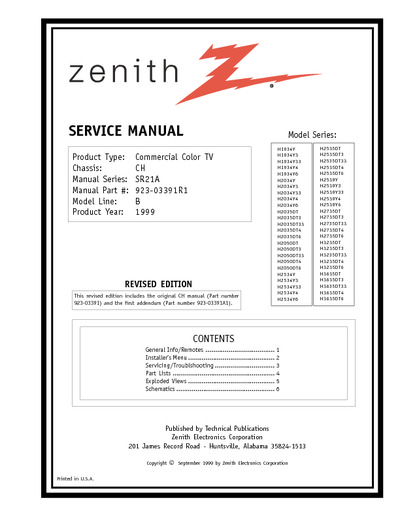 TV Zenith H2735DT33
